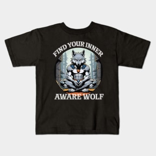 Find Your Inner Aware Wolf Kids T-Shirt